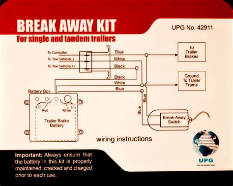 trailer breakaway kit installation instructions